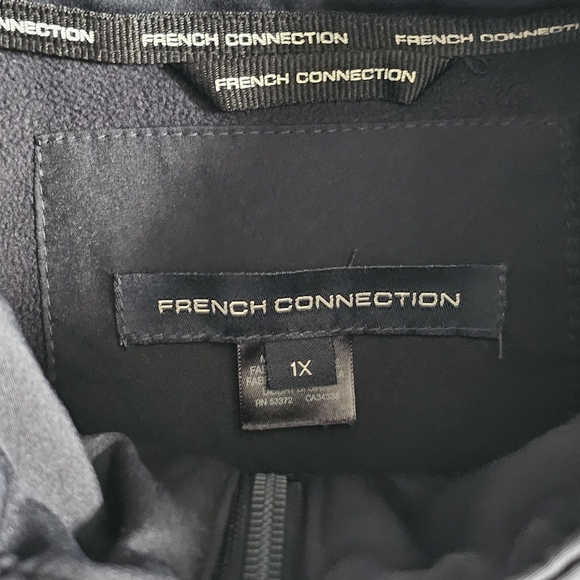 French Connection Hooded Multiple Zips And Pockets Anorak Jacket 1X Blue - Picture 4 of 7